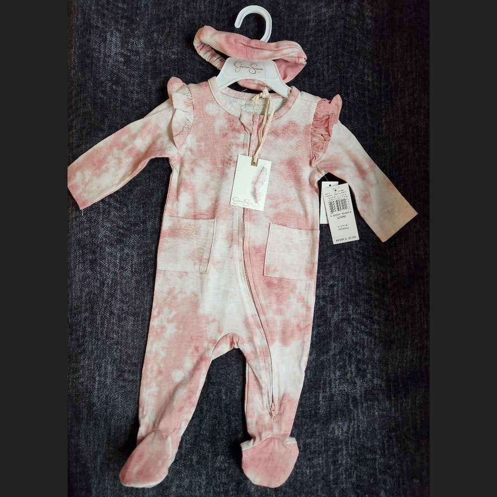 Jessica Simpson Footie w/ Headband